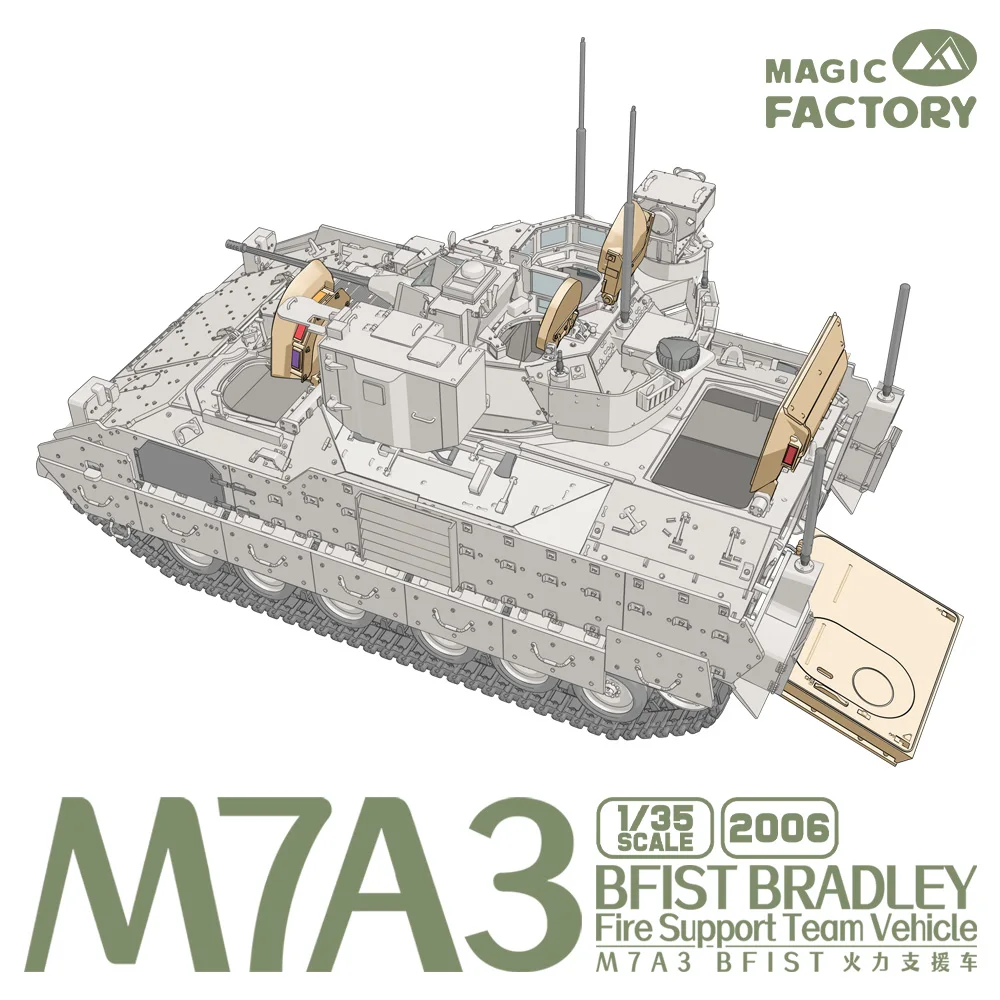 Fábrica Mágica Montada Modelo Kit, BFist Fire Support Vehicle, MF-2006, M7A3, 1/35