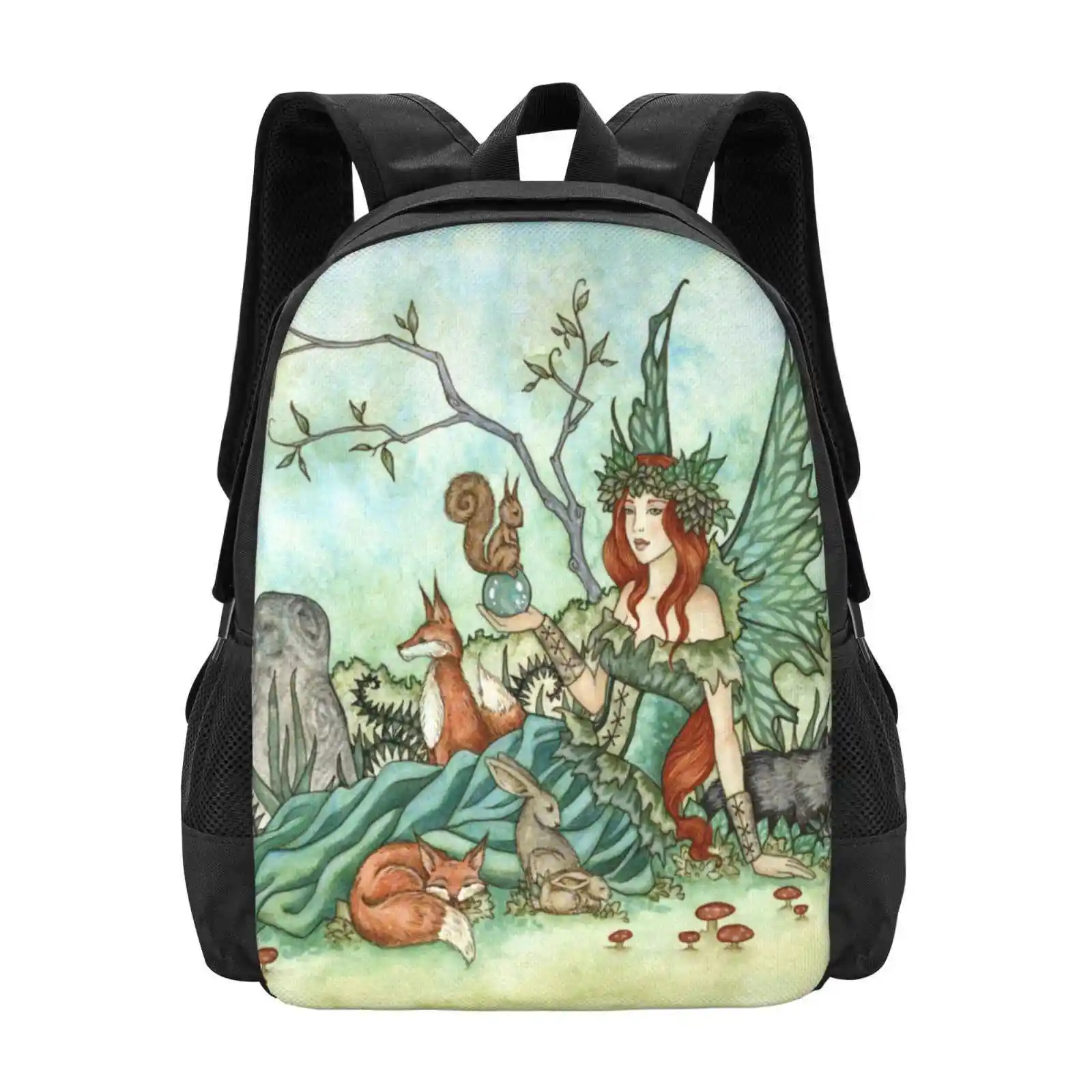 

Together Hot Sale Schoolbag Backpack Fashion Bags Fairy Fantasy Magic Fox Squirrel Amy Brown Raccoon Rabbit Hare Woodland