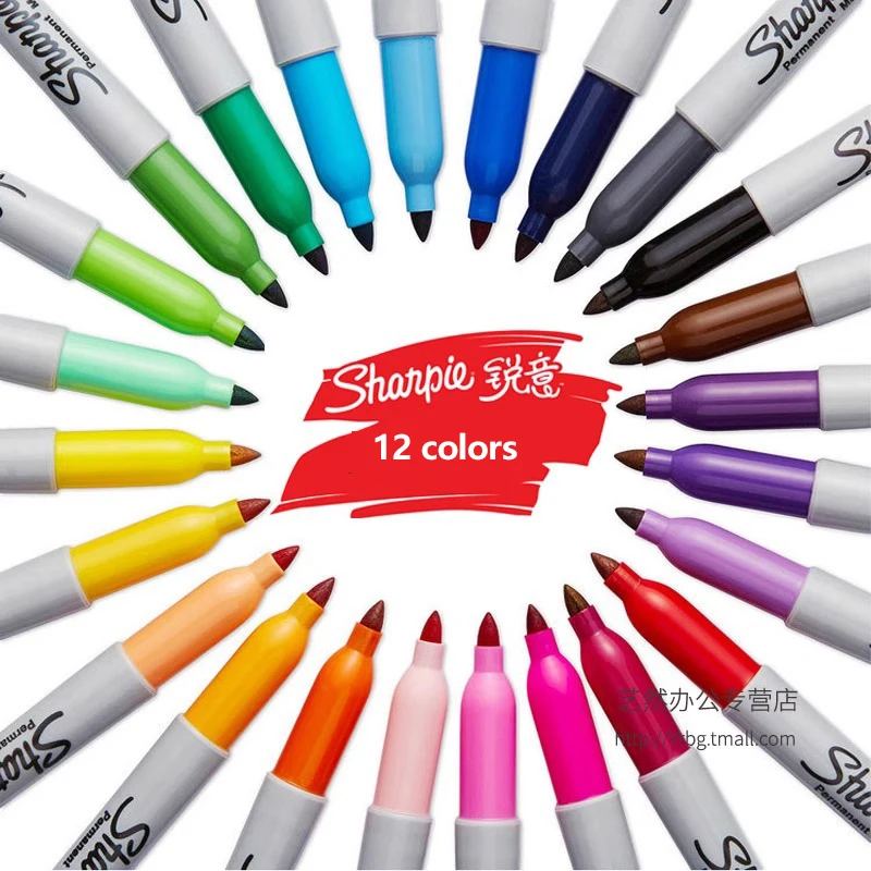 Sharpie Oil-based Marker Waterproof Oil-resistant Fade-resistant Hand-drawn Graffiti Quick-drying Special 