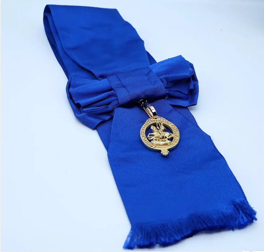 UK Highest-Ranking Order the Lesser George Sash and Badge of the Order of the Garter Royal and Noble Reproduction
