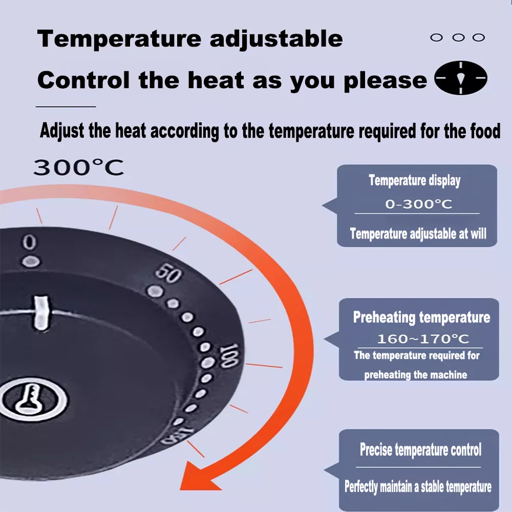 Commercial egg waffle maker, electric egg waffle maker, iron plate cake oven, non stick pan, fast heating, even heating