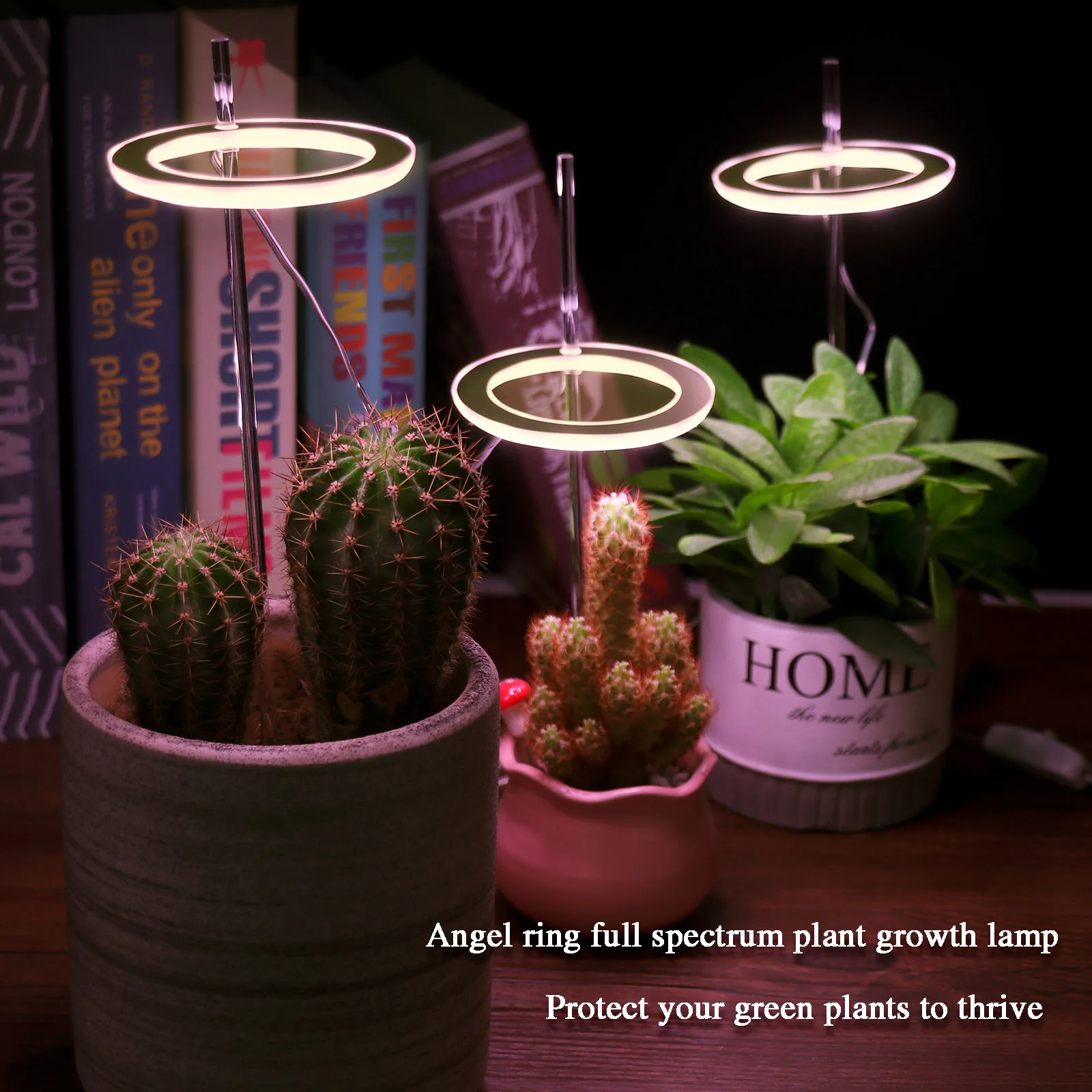 LED植物ランプ,5V,多肉植物,フルスペクトル,屋内温室,花,苗用のUSBリングライト