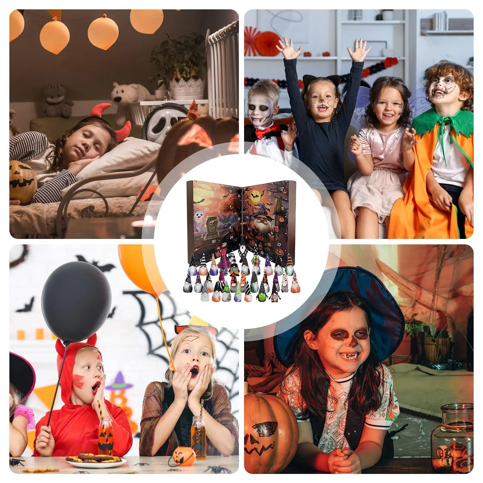 

Гном обратный отсчет календарь на Хэллоуин классический милый гном Хэллоуин Адвент праздничный декор гномы фигурки кукол орнамент подвески для