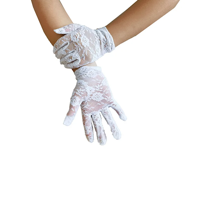 Gloves Kids Lace Tea Party Summer Thin Elegant Short Bridal Girls New Dance Party Lightweight Breathable Soft Comfortable