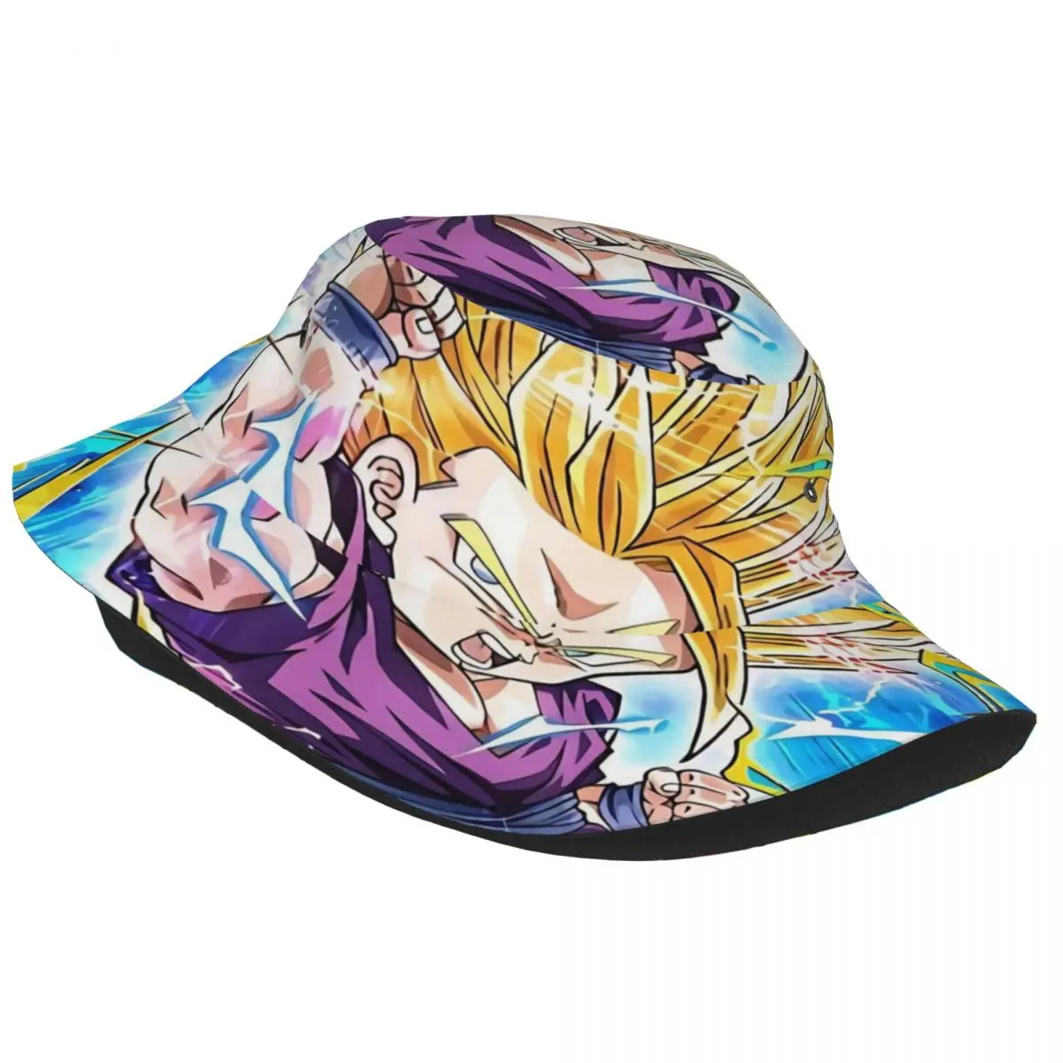 Dragon Ball Bucket Hats for Girl Summer Super Saiyan Sun Hat Streetwear for Outdoor Sport Fisherman Hats Getaway Headwear