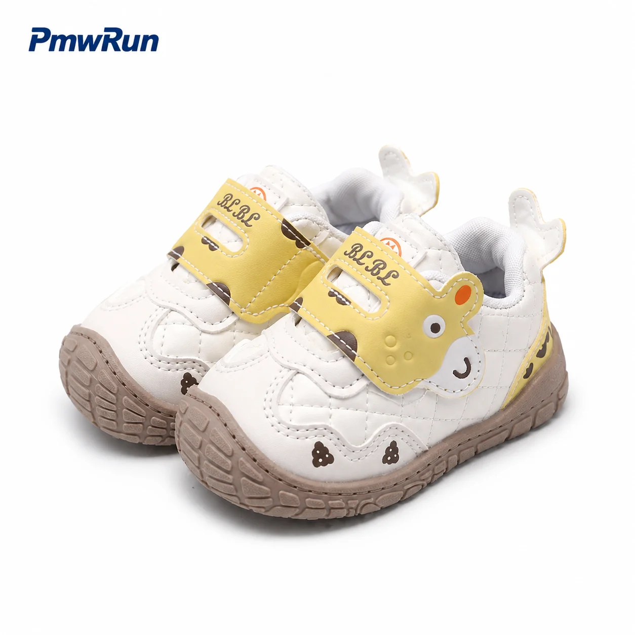 Cute Cartoon Sport Shoes For Children PU Leather Waterproof Kid's Sneakers Ergonomics Soft-soled Running Footwear For Boys Girls