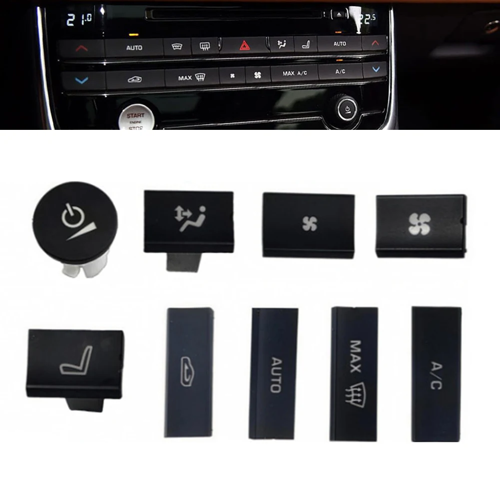 

Car Air Conditioning Control Panel Volume Fan Button Switch For Jaguar XFL F-PACE Wind Heater Climate Control Cap