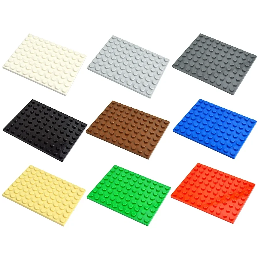 DIY Building Blocks Thin Plate Figures Bricks Size 8 X 10 Dots 6Pcs Compatible Brand Educational Construction Creative Toys