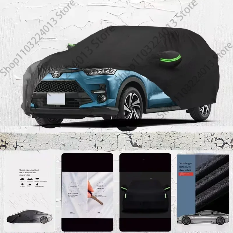 For Toyota Raize Anti-UV Sun Shade Rain Snow Resistant Black Cover Dustproof Car umbrella Full Car Cover Outdoor Protection