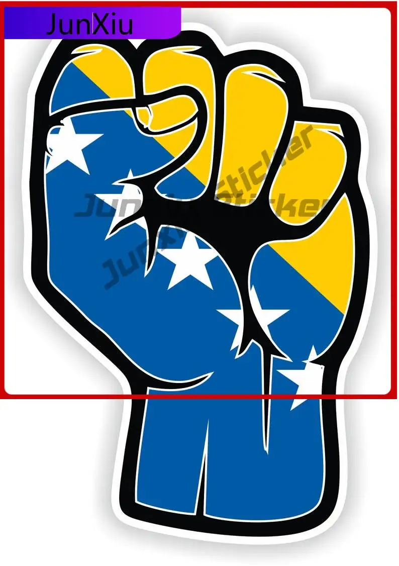 

Bosnia Sticker Fist Hand Funny Cute Car Helmet Scratch Cover Car Modification Vinyl Decal For Car Truck SUV Window Bumper Laptop