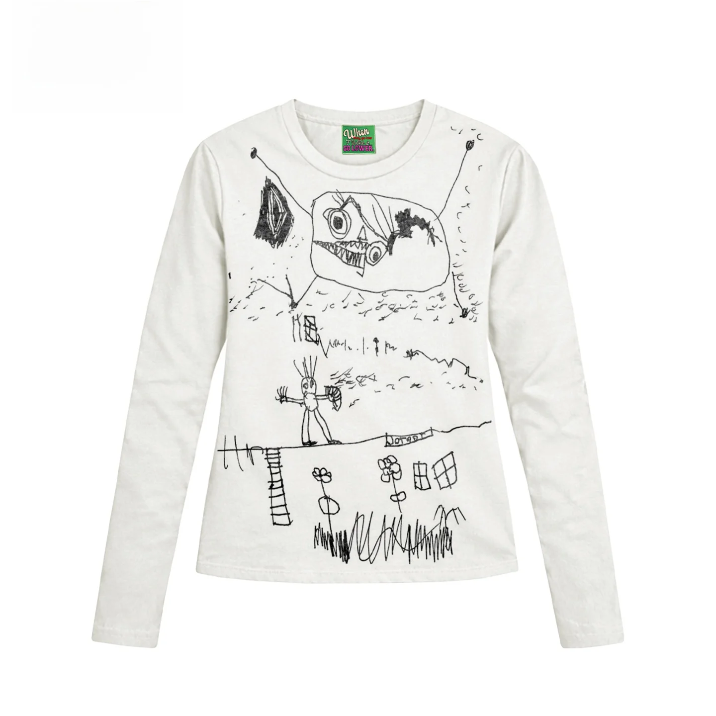 Y2K Spicy Girl T-Shirt Soulful Ins Style Student Fashion Graffiti Line Drawing Luxury Trendy Clothing Accessory from China