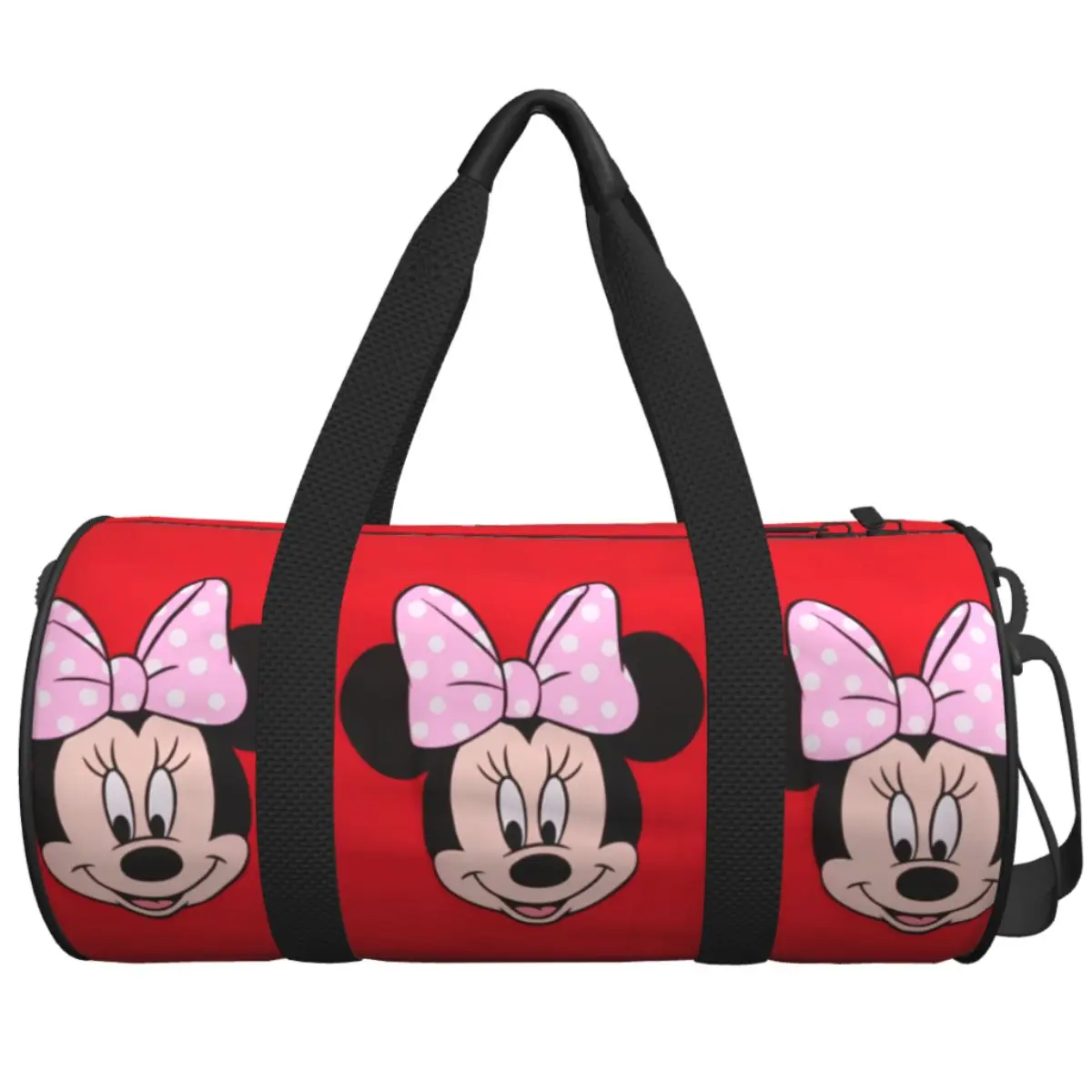 

Minnie Mouse Face Travel Bag Casual Sports Bags Large Capacity Funny Gym Bag Men Women Printed Waterproof Fitness Bag
