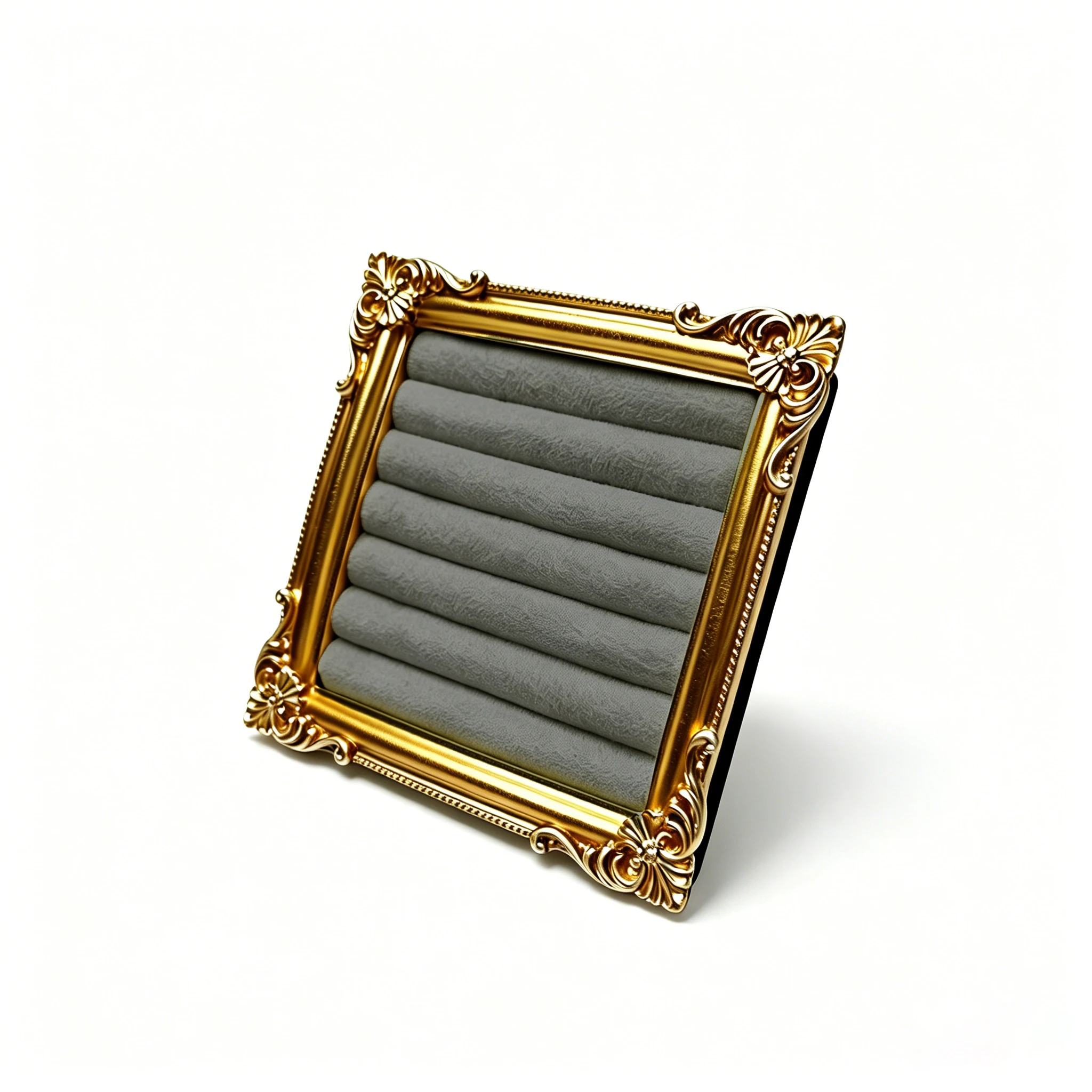 Retro Square Ring Display Stand Jewelry Showcase Tray Wooden Shop Window Decoration Photography Background Props