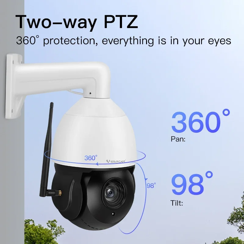 5MP プロフェッショナル 30 倍ズーム WIFI IP66 防水監視システム CCTV PTZ カメラ、高感度マイク付き