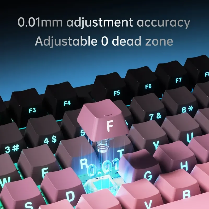 AJAZZ AK980 MAX 98% Layout Magnetic Switch Gaming Keyboard Hall Effect Switch RT 0.01mm 8kHz Polling Rate 128kHz DKS Hot Swap PC