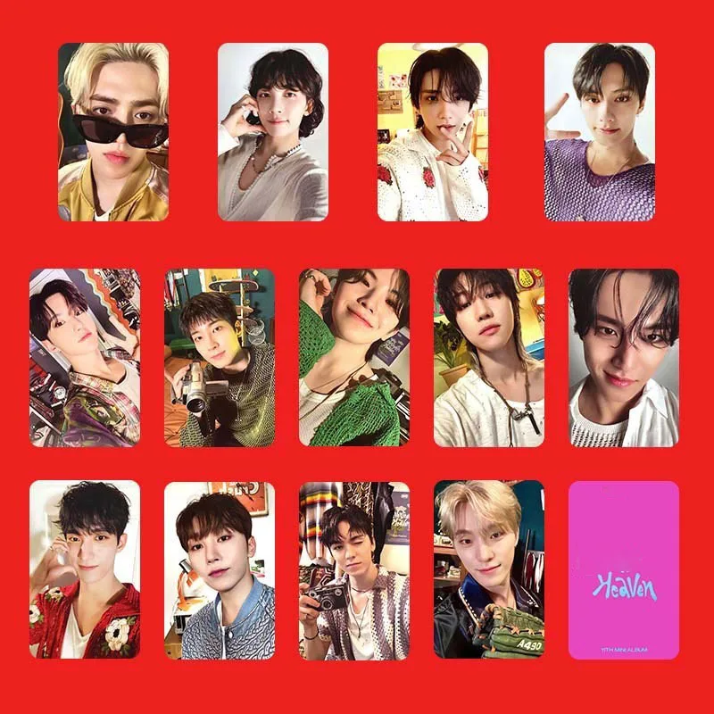 13Pcs/Set KPOP Idols WONWOO HOSHI Mini11 HEAVEN Photocard High Quality Double Sides Printing LOMO Card JOSHUA MINGYU WOOZI Gifts