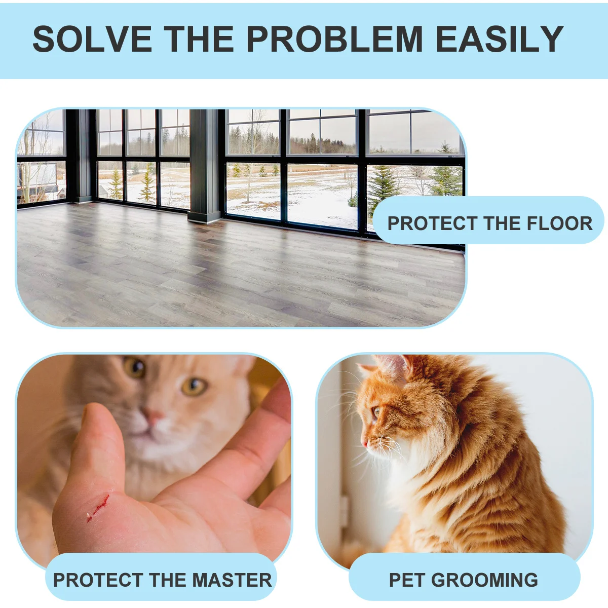 

100pcs Cat Nail Caps Soft Comfortable Anti-Scratch Paw Protector For Pets Multiple Sizes Colorful Covers Nail Caps