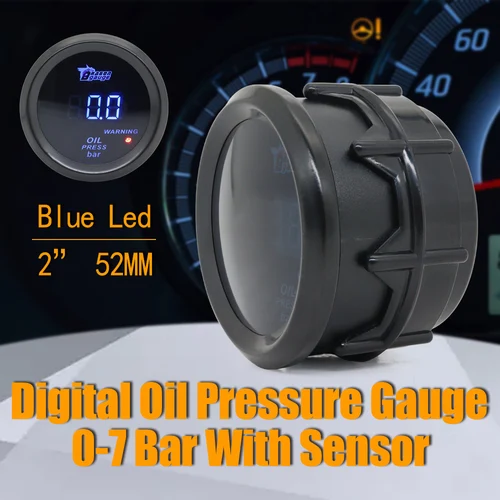 Imagen 2 del producto DRAGON-Medidor de presión de aceite para coche, 2 pulgadas, 52MM, pantalla Digital