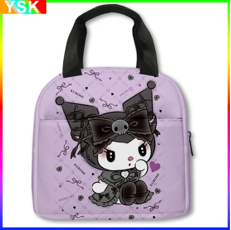 Sanrio Kuromi Backpack Sanrio Backpack Pencil Bag Student Primary and Middle Kawaii Cartoon Mochila Zipper Sports Shoulders