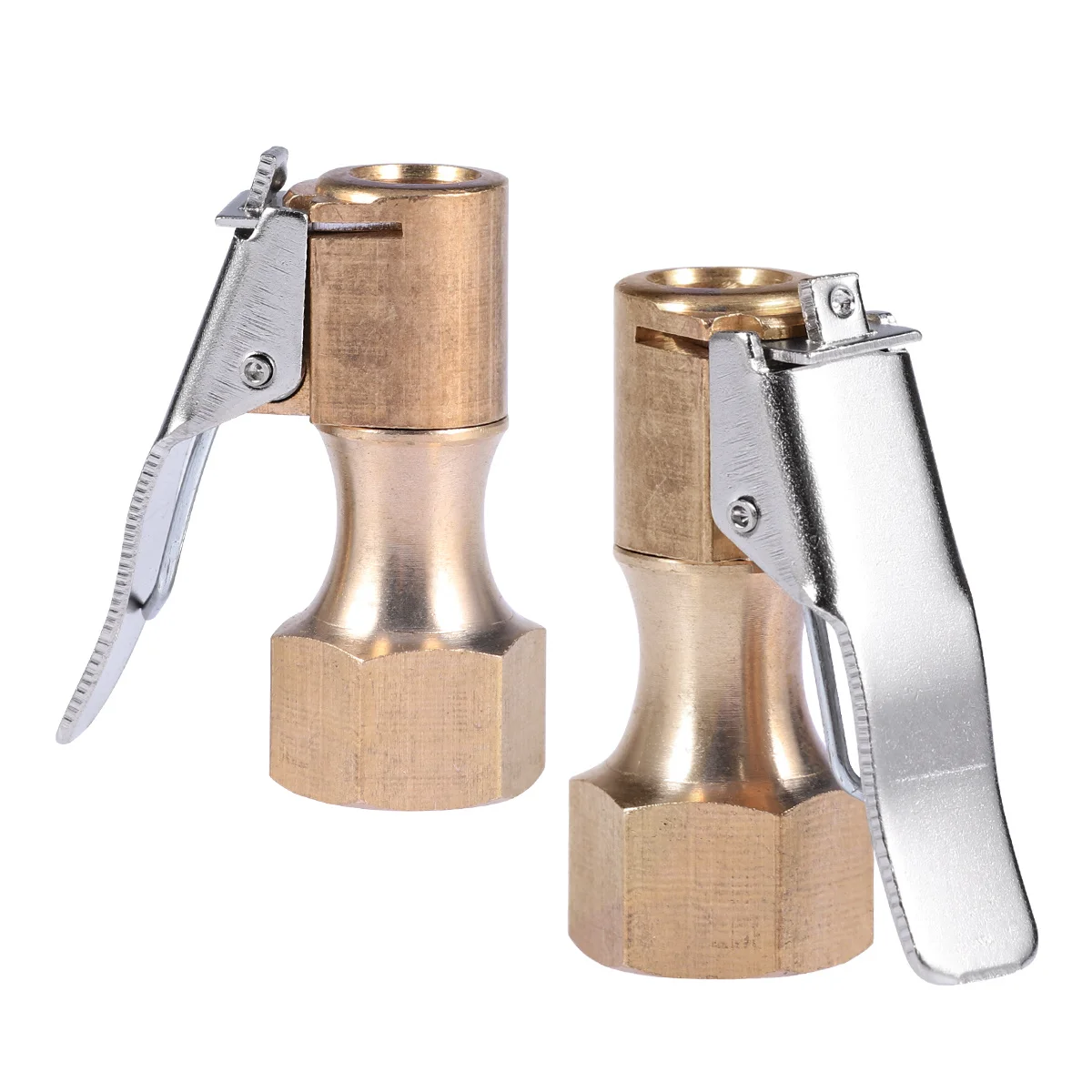 

2Pcs Premium Material Brass Air Chuck Easy Install Clip for Tire Pressure Maintenance Extend Tire Air Chuck
