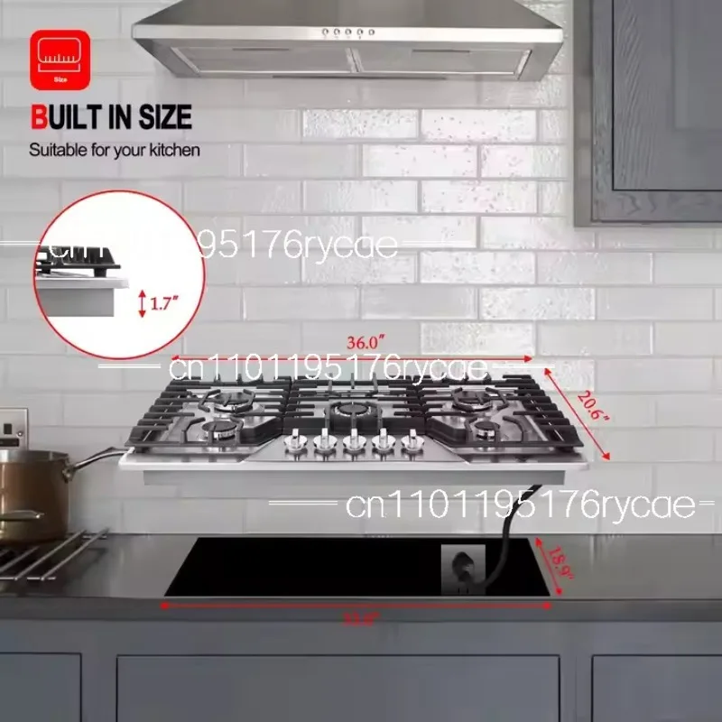 Gas stove Multi-head stove Cooking utensil Stainless steel gas stove with table insert dual-purpose - view 3