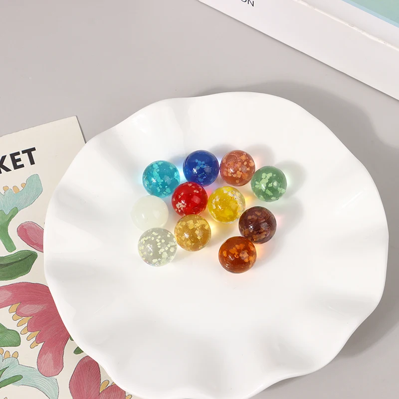Bolas de vidro luminoso para máquina de Pinball, Cream Console Game Machine, Bovinos Pequenos Mármores, Pat Brinquedos, Máquina Pai-Filho Beads, 16mm, 5Pcs