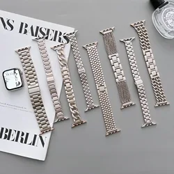 Starlight Steel Strap for Apple Watch Band Ultra 49mm 44mm 40mm 41mm 42mm 45mm Metal Bracelet Correa IWatch Series 8 7 SE 6 5 3