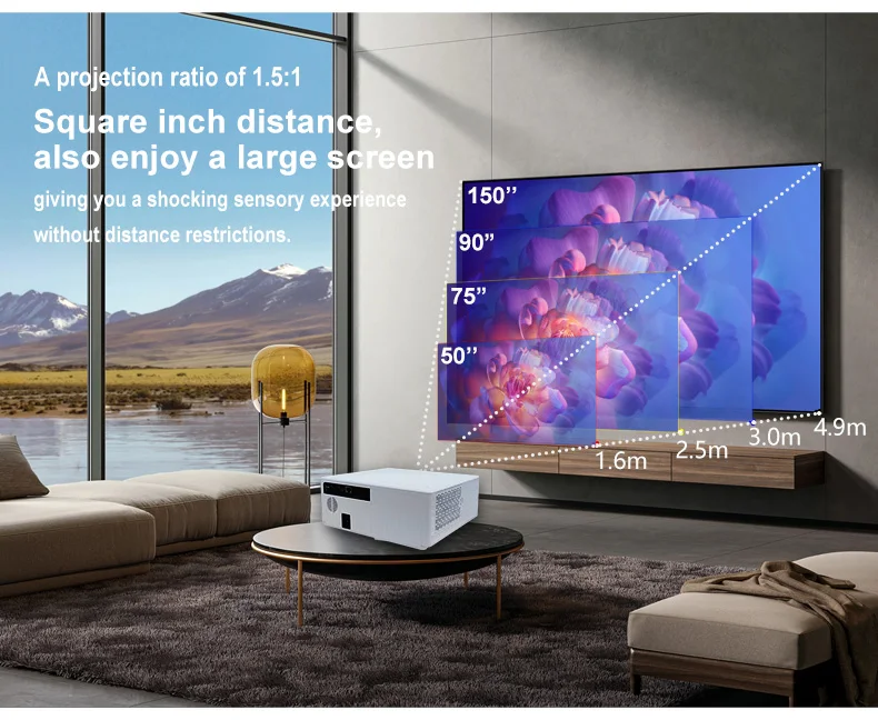 Everycom E700 2k Max Bester LCD-Projektor Preis Film Video Wifi Kino HD Led Home 1080p Smart Projektor