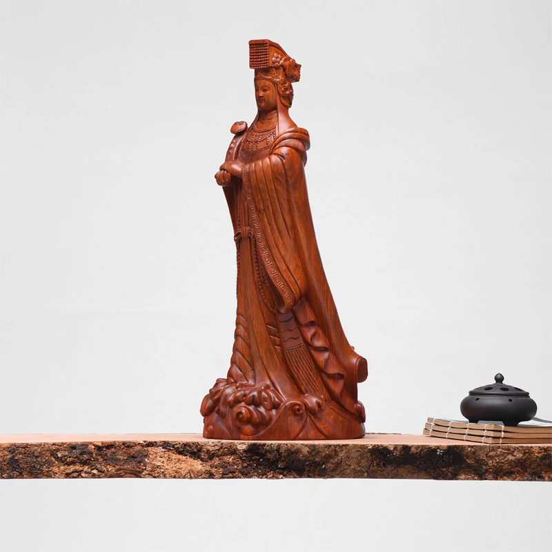 Rare -50CM HOME efficacious Talisman Protection Mazu Goddess Hand engraving Rosewood  Matsu  Goddess of the Sea art statue