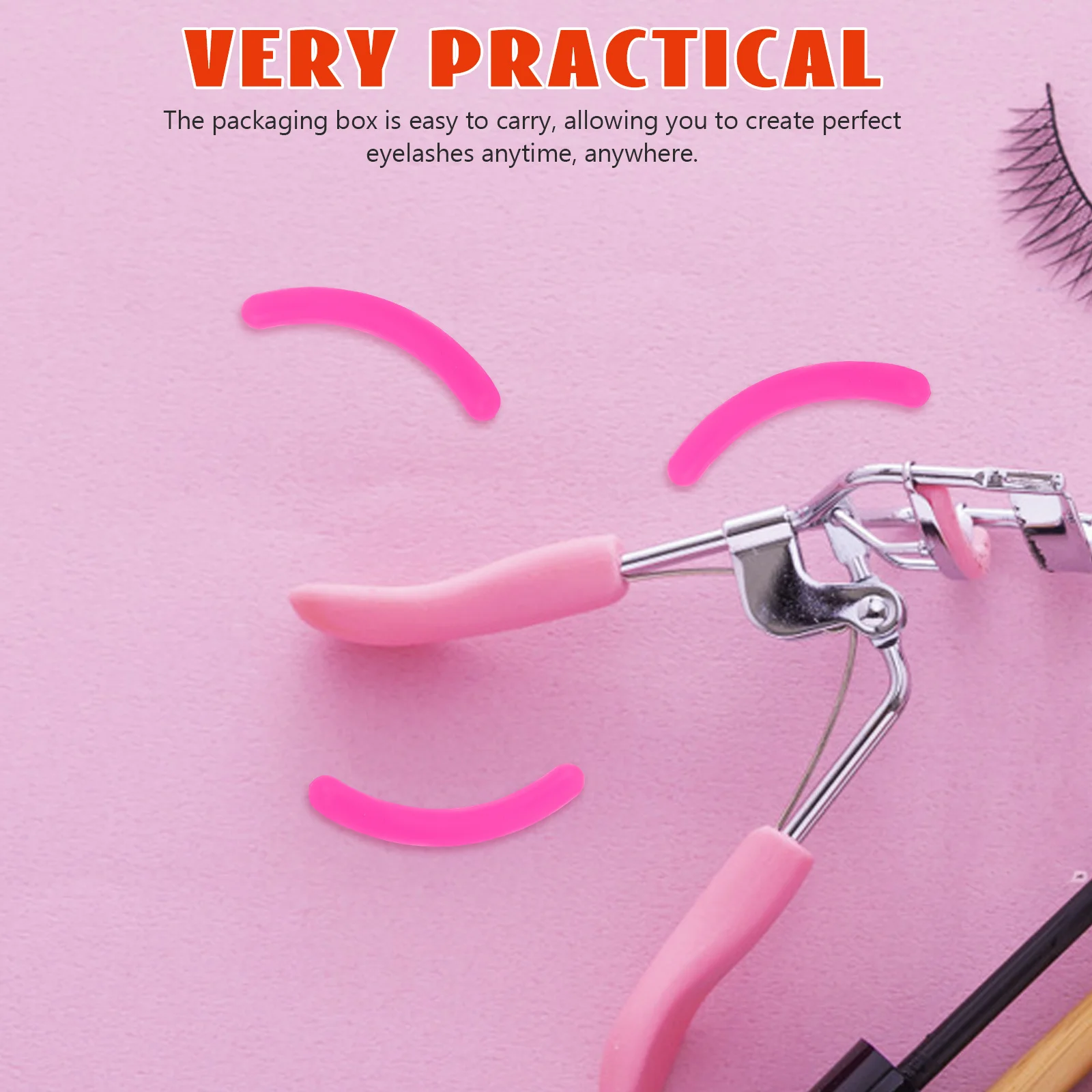 

1Set Eyelash Beauty Supplies Replacement Strips Bend Easily Compact Design Perfect for Travel Eyelash Curler Cushions