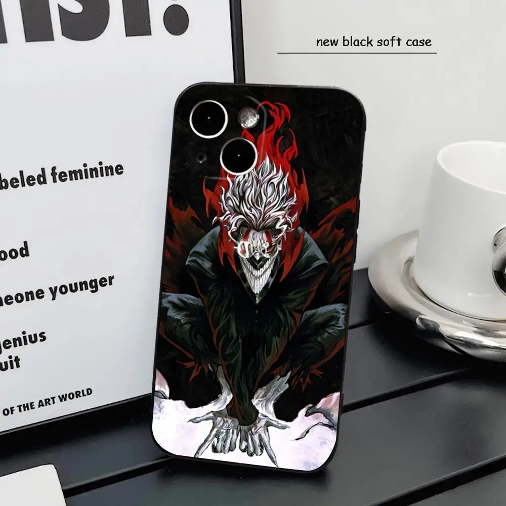 Anime D-Dandadan Phone Case For iPhone16,15,14,13,12 Mini 11 Pro XR,X,XS,MAX 7,8 Plus Silicone Cover Soft Black