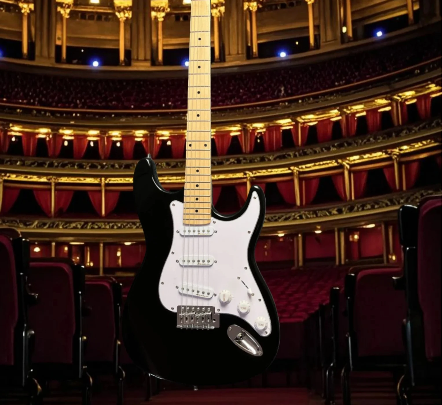 

2026 HOT Black Guitar Basswood Body Maple Neck and Fingerboard 6 Strings 22 Frets