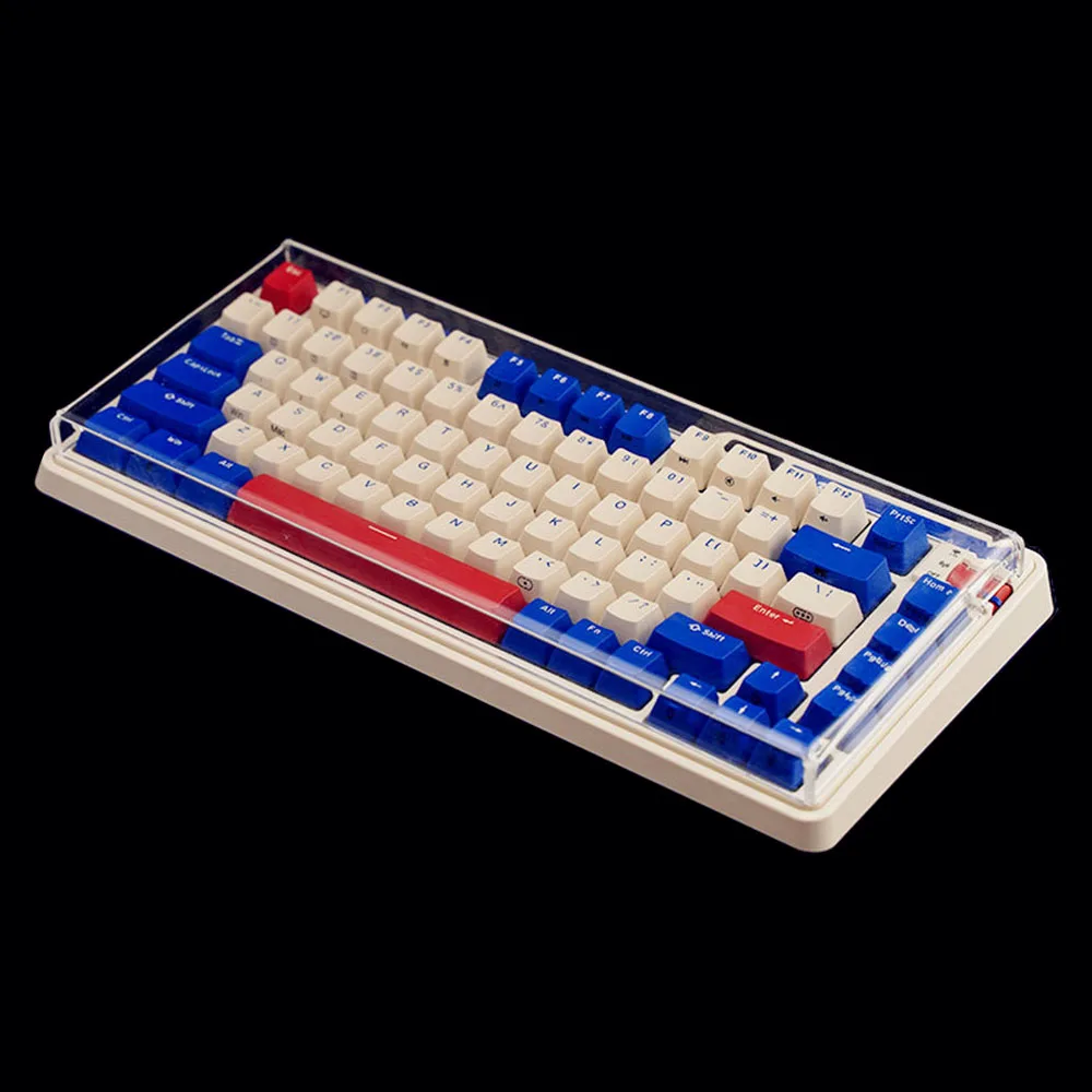 NJ80/ GMMK Pro /Q1 Keyboard Acrylic Dust Cover Air Cover Four-Sided Natural Hot Bending Style For 75% Mechanical Keyboard