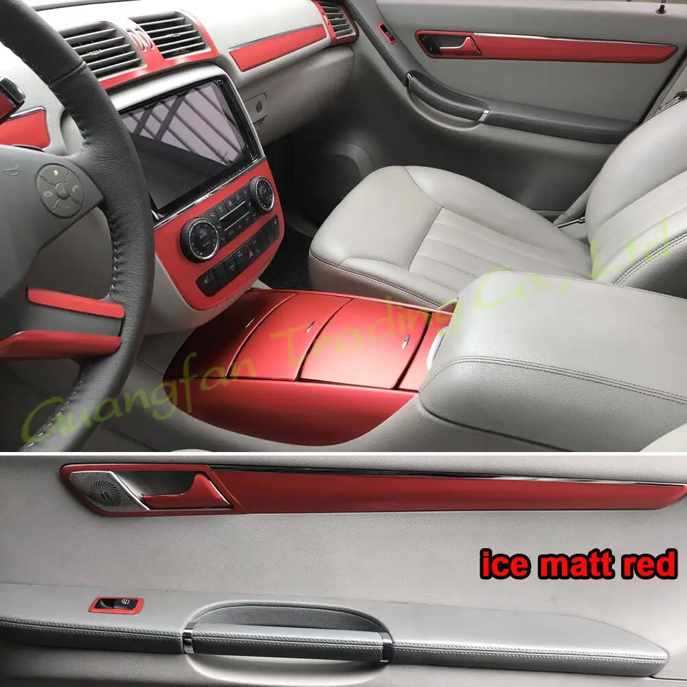 For Mercedes R Class W251 2006-2017 Car-Styling  Carbon Fiber Car Interior Center Console Color Change Molding Sticker Decals