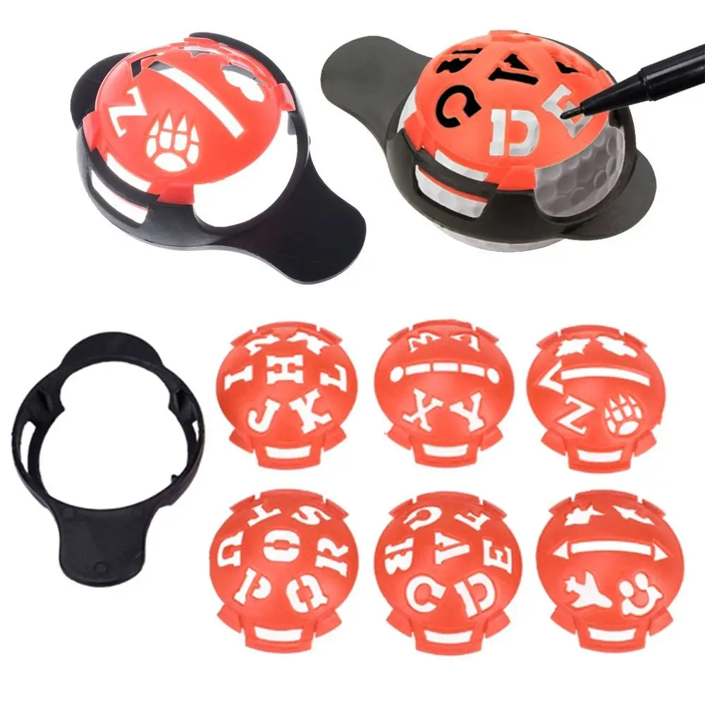 

6 в 1, маркер для выравнивания ящика для гольфа, гаджет, шаблон для рисования мячей для гольфа, ручной инструмент для рисования, маркер для мячей для гольфа