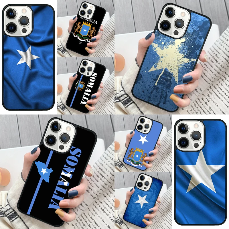 Somali Somalia National Flag Phone Case Cover for iPhone 16 12 mini 11 13 14 15 Pro Max SE 2020 for Apple 7 8 Plus Coque