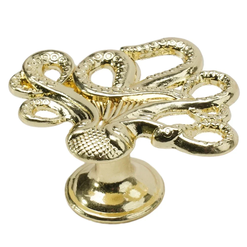 Octopus Shape Zinc Alloy Furniture Handle Door Cabinets Knobs For Children Room Retro Dresser Drawer Knobs Home Handle Decor