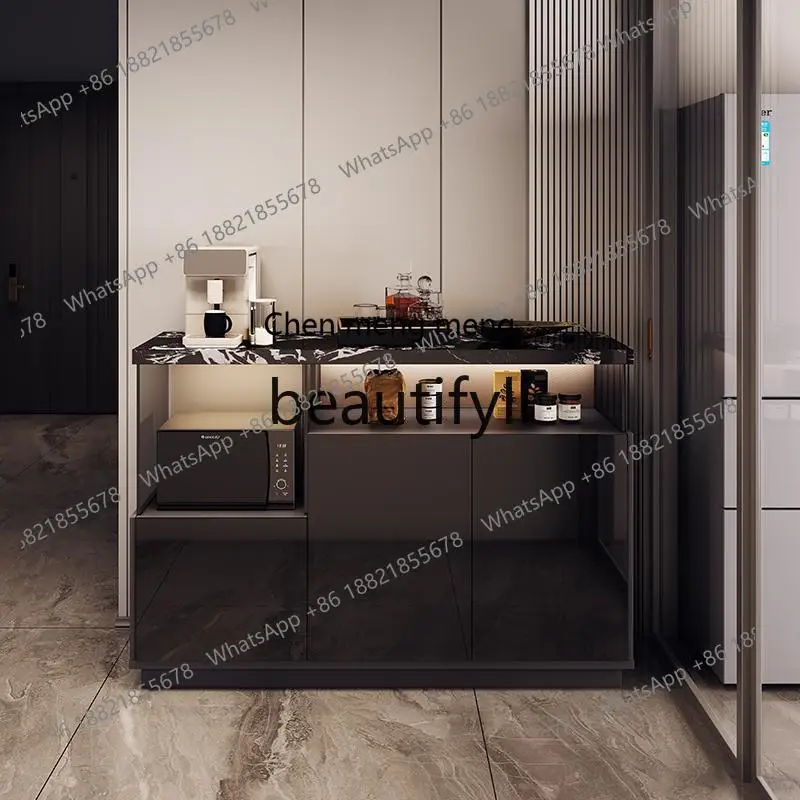 Dining room wall locker, living room storage cabinet, tea side cabinet, rock slab coffee machine placement table