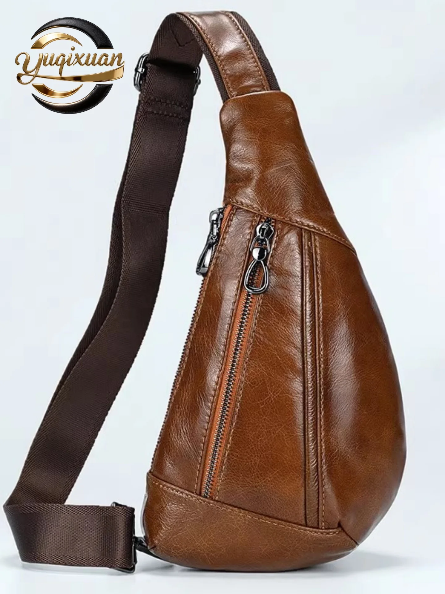 yuqixuan-men's-fashionable-leather-crossbody-chest-bag-top-layer-cowhide-single-shoulder-bag-creative-brand-new-model