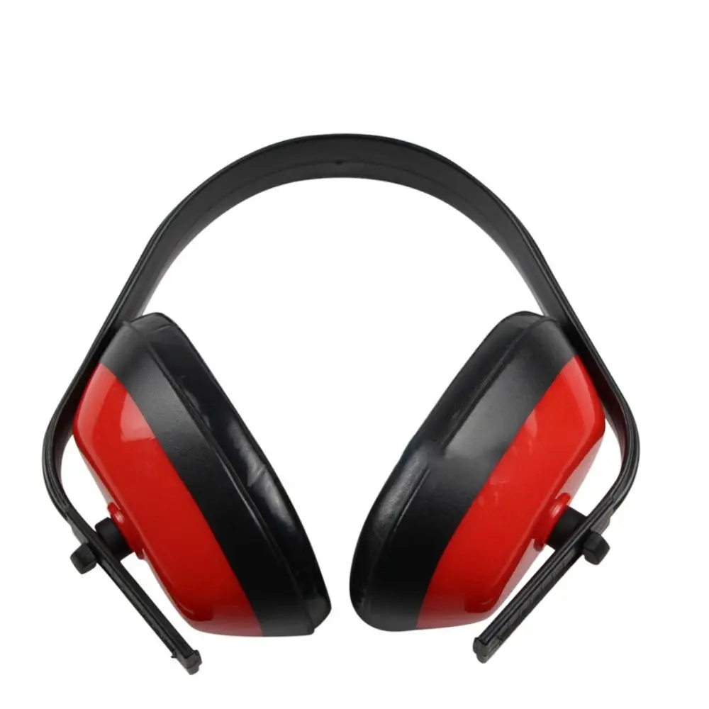 Red Ear Defenders Protect Noise Reduction Adjustable Headband Headphones Comfort Plastic Safety Ear Muffs Outdoor