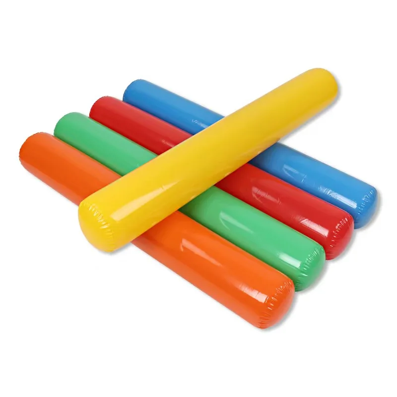 Bunte PVC Riesen-Aufblasnudeln Aufblasbare Stäbe für Outdoor-Karneval Cheerleading-Party-Zubehör für Erwachsene Kinder Jungen Mädchen