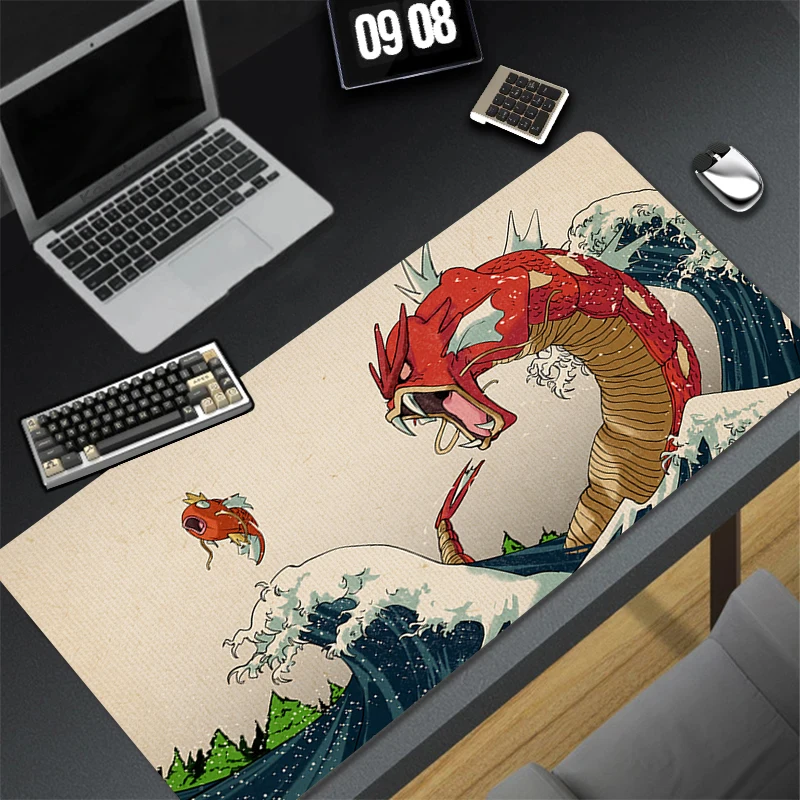 

Red Dragon Mouse Pad PC Non Slip Gaming Keyboard Rug Cool Anime Kawaii Mousepad Laptop P-pokemonS G-gyarados Extended Desk Mat