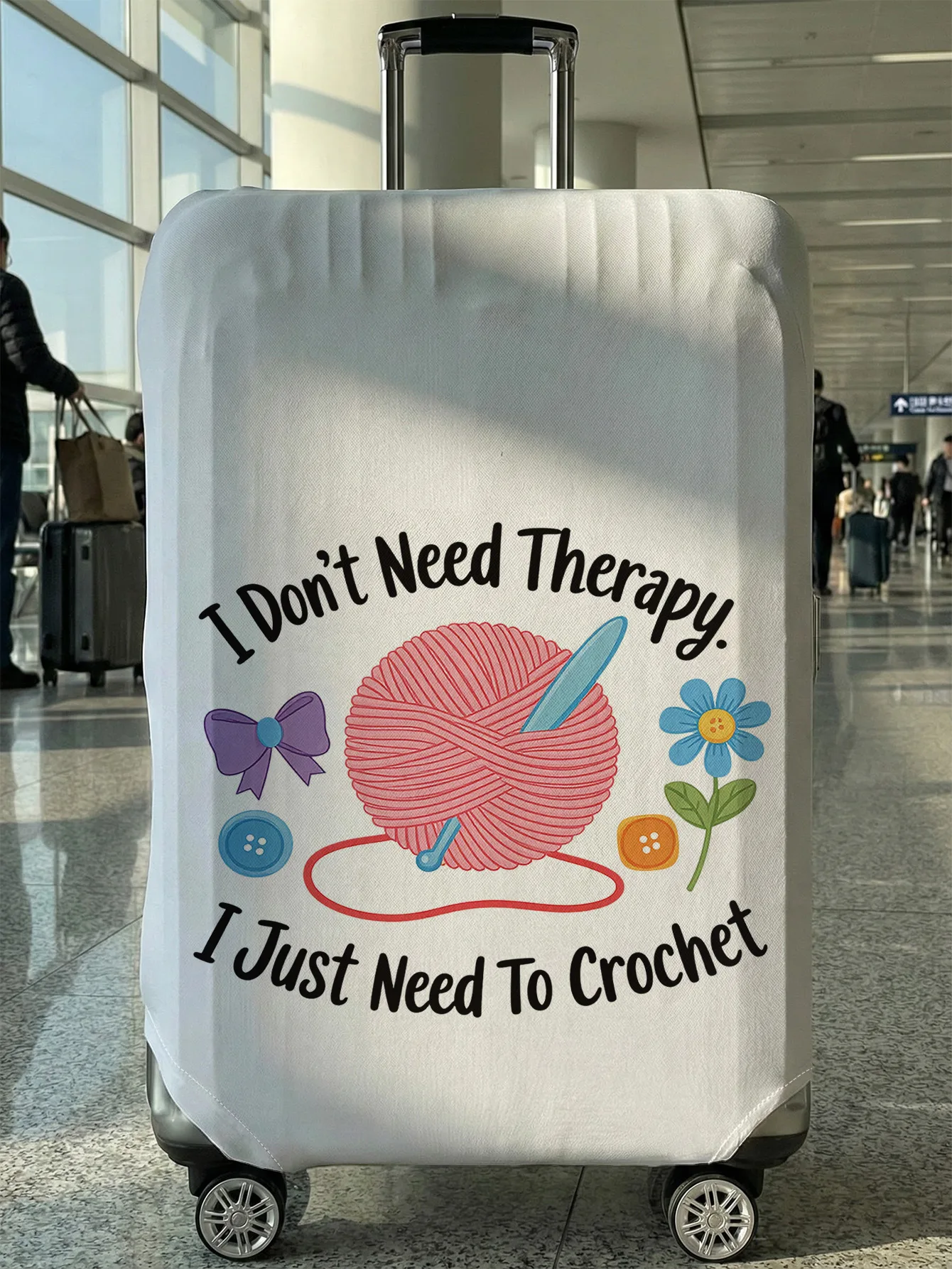 

Crochet yarn luggage protection cover, suitable for 18-32 inch luggage covers, luggage handle gloves, travel accessories