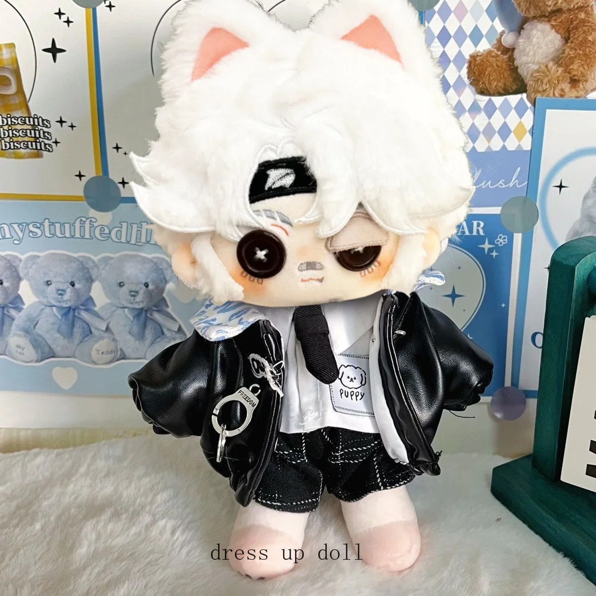 

Identity Ⅴ Prisoner Luca Balsa Plush Stuffed Doll Game Figure Dress Up Cotton Body Toy 20CM Anime Clothes Plushie Xmas Gift