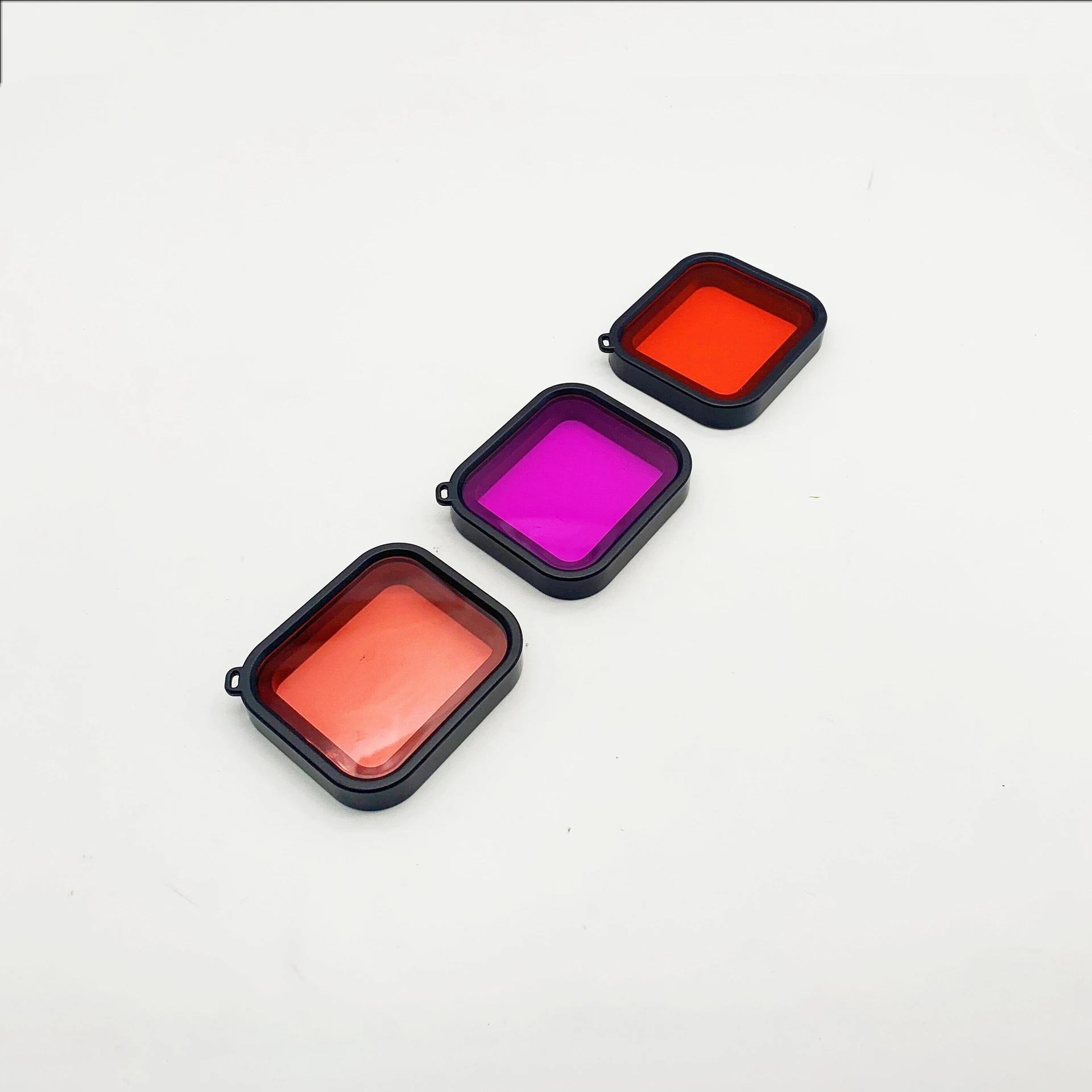 อุปกรณ์เสริมสำหรับ GOPRO 5 6 7สีดำตัวกรองเวลาดำน้ำสีแดงชมพูม่วงซองกันน้ำใต้น้ำตัวเรือนฟิลเตอร์ดำน้ำสำหรับ GoP Pro HERO