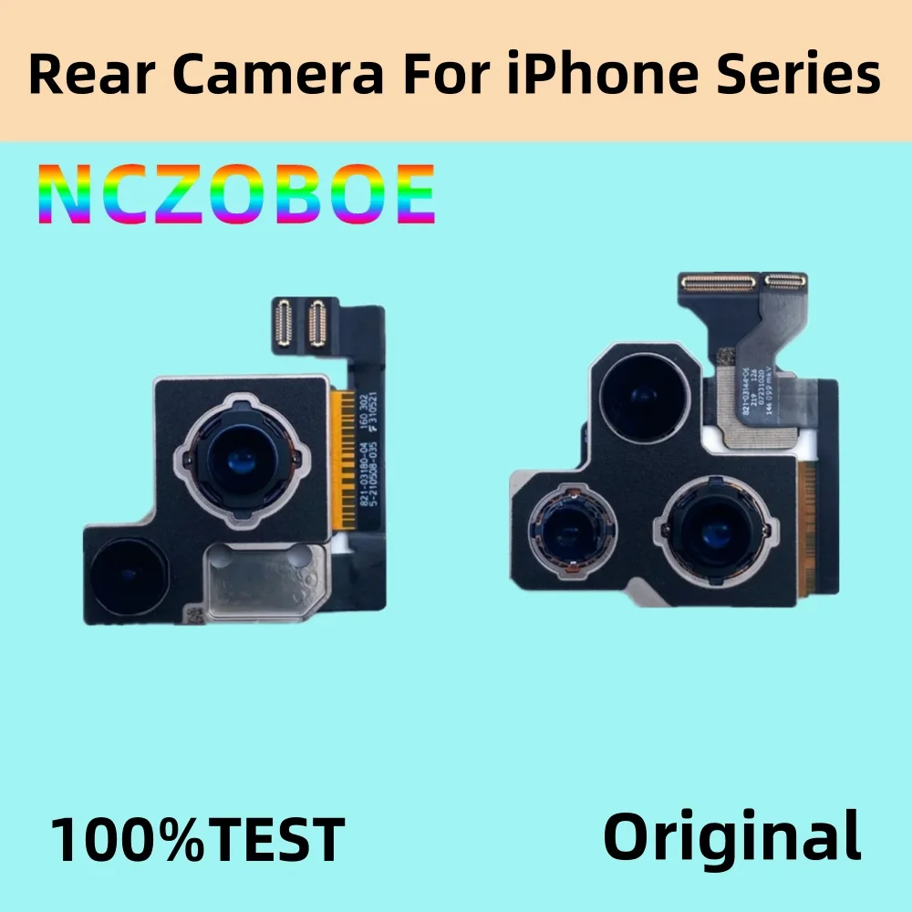 NCZOBOE  Test Back Rear Main Camera With Flash Module Sensor Flex Cable For iPhone 14 Plus 14Pro Max 13mini 12 11