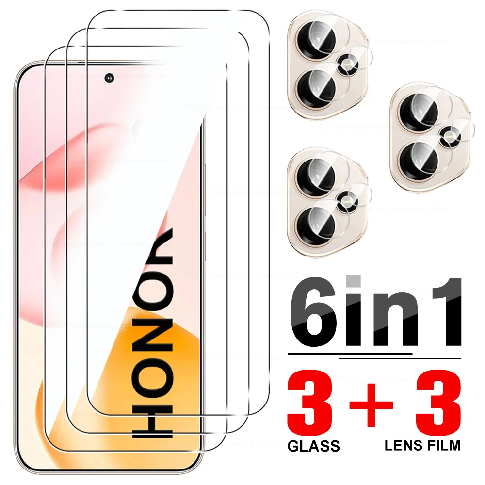 ل Honor 400 5G 6in1 عدسة الزجاج المقسى واقي للشاشة على Honer Honar Honor 400 Honor400 6.55 بوصة زجاج واقي #1