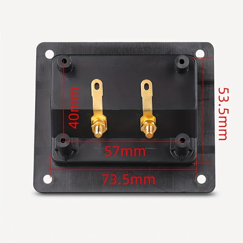 Audio 2-position junction box mounting dimensions Length 75mm x width 55mm pure copper column speaker terminal tweeter panel Ele