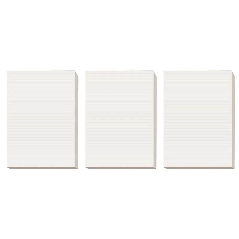 

3 Pcs Lined Writing Pad Colouring Pad Drawing Pad Calculation Pad Paper