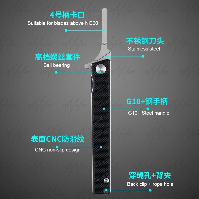 Imagem -02 - Gglass Fiber Folding Knife Utility Pocket Knife Adequado para Uma Variedade de Lâmina com Tala Traseira Auto Camping Defesa Edc para G10